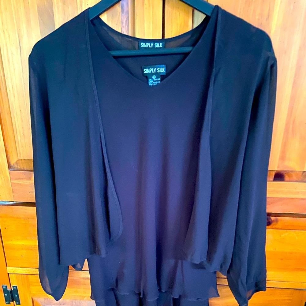 Silk cocktail pant suit